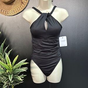 Dolphin Aquashape UV protection,tummy control,twist front keyhole,ruched swim